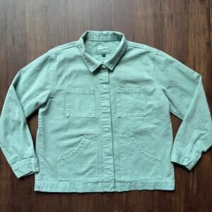 Universal Thread Sage Green Chore Jacket 100% Cotton Workwear Style Size Large